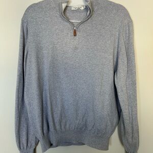 Collars & Co. Men’s Light Gray Half-Zip Sweater